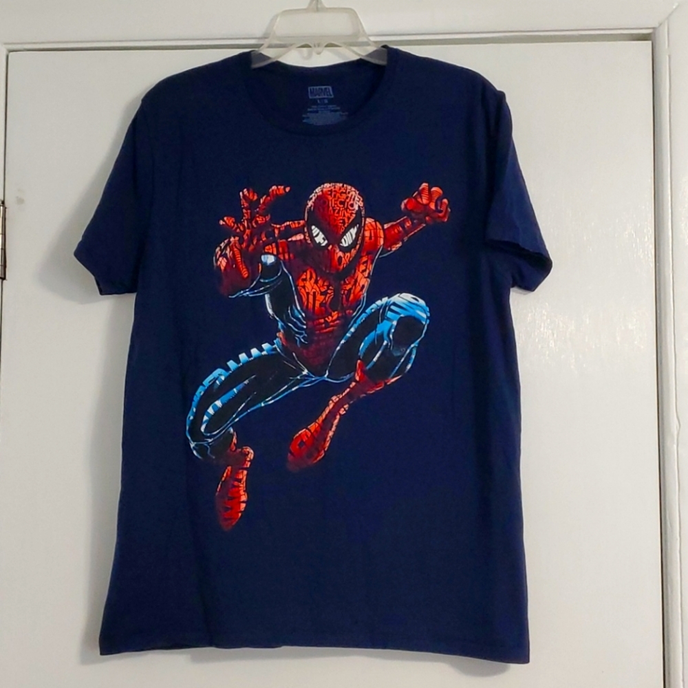 Marvel Spider-Man Men's Navy Blue L T-shirt NWOT